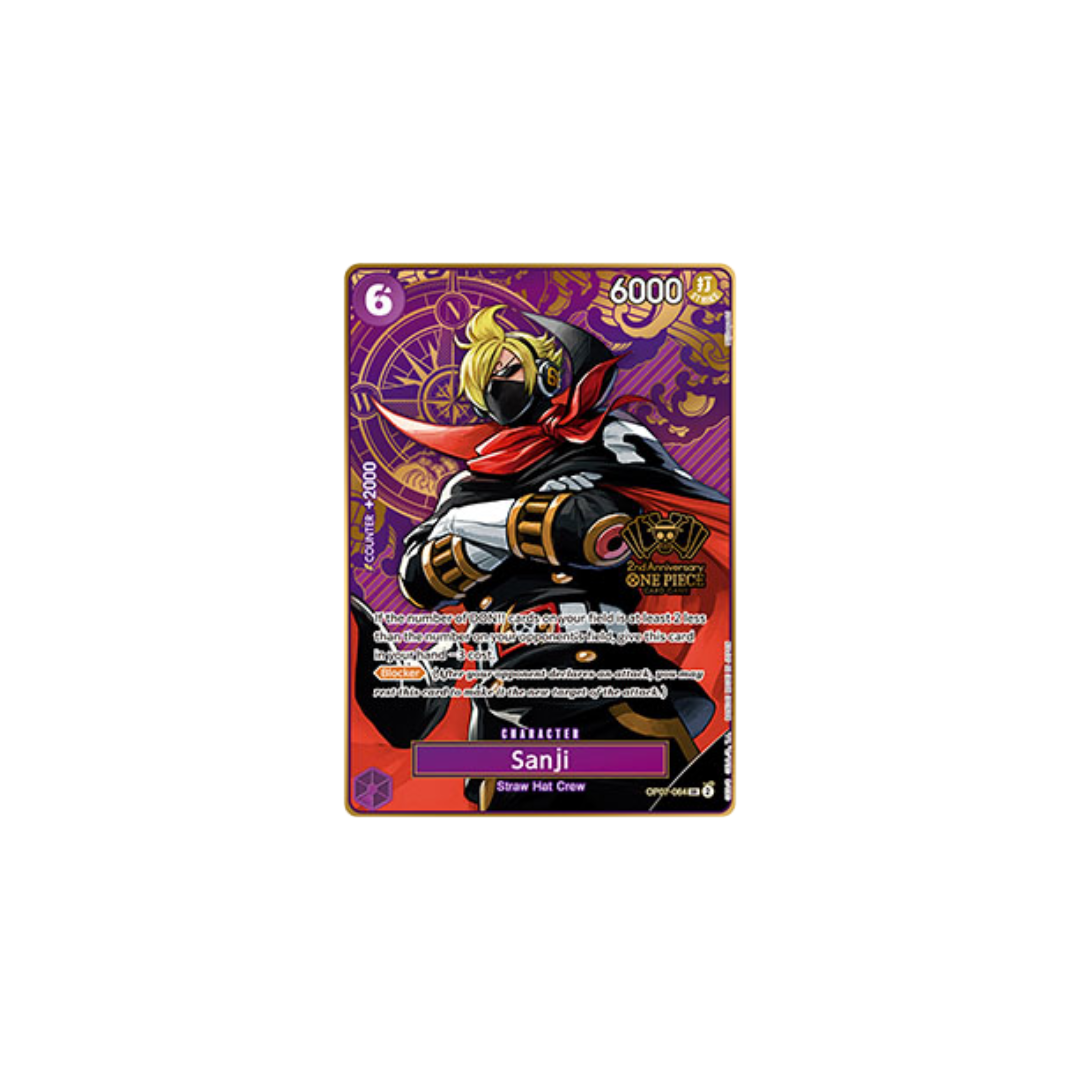 Sanji - OP07-064 - SR Parallel - Japanese 2nd Anniversary Set