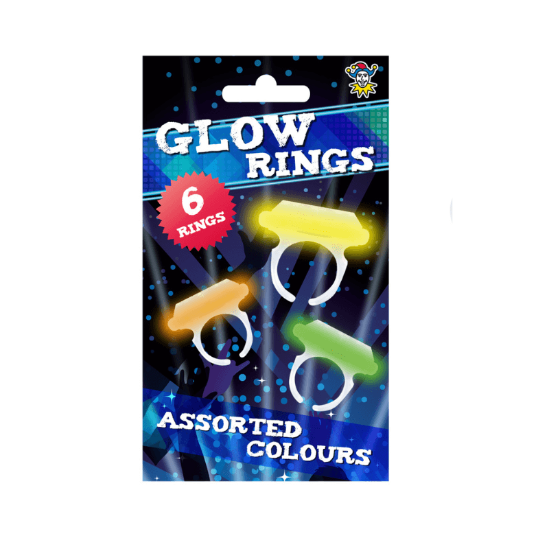 Pack Of 6 Glow In The Dark Rings