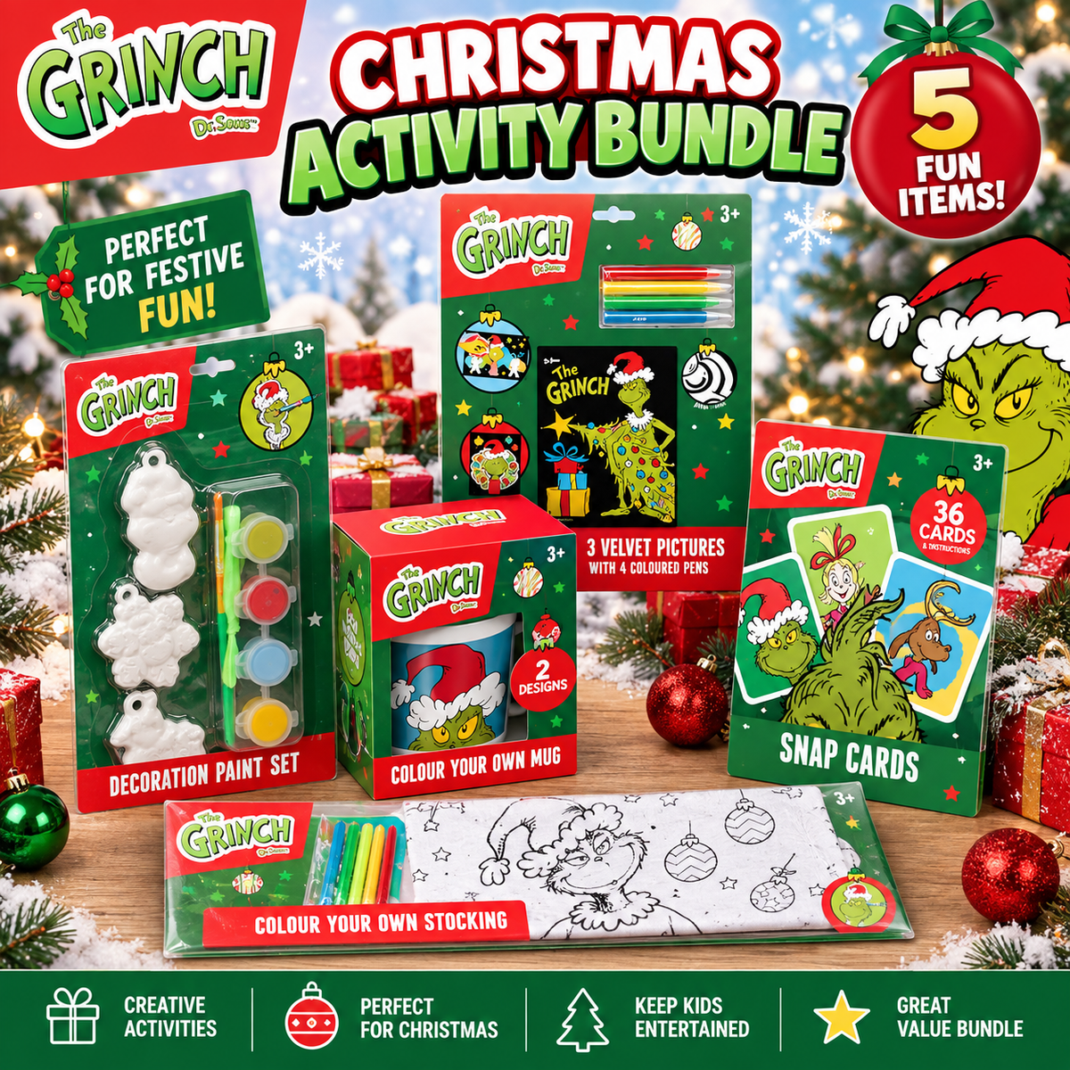 Grinch Activity Bundle