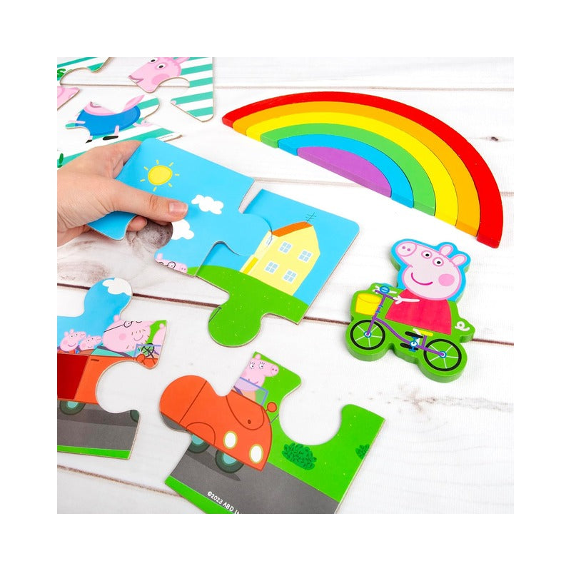 Peppa Pig Wooden Jigsaw Puzzle Set